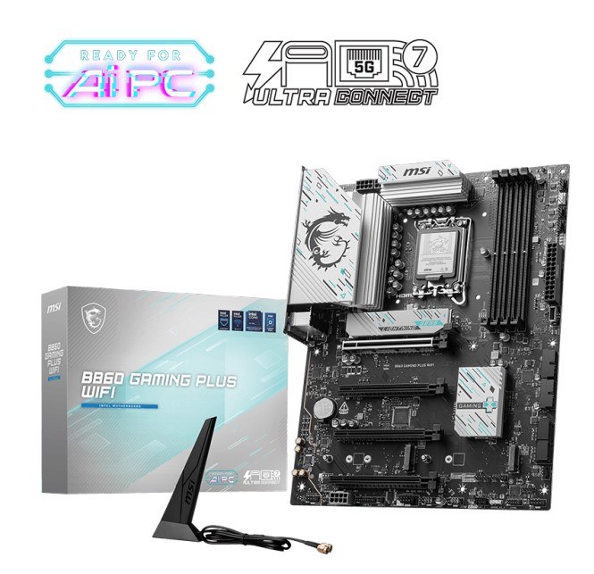 MSI B860 GAMING PLUS WIFI INTEL CORE ULTRA MOTHERBOARD LGA 1851