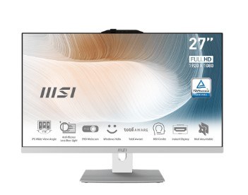 EX DISPLAY: MSI Modern AM272P 1M-620AU - U5-120U - 16GB - 1TB SSD - 27" - Wireless KBM - Webcam - W11P - White