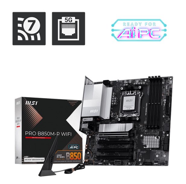 MSI PRO B850M-P WIFI AM5 Motherboard