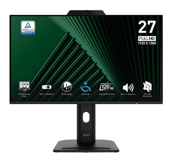 MSI PRO MP272PMG - 27" IPS 1920 x 1080 FHD, 120Hz, 1ms, Webcam