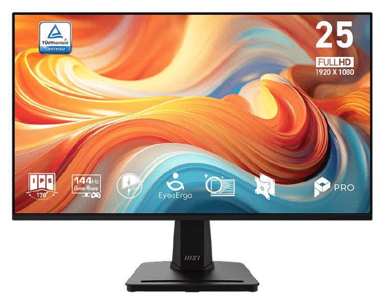 MSI PRO MP251 E14A - 24.5" IPS 1920 x 1080 FHD, 144Hz, 1ms