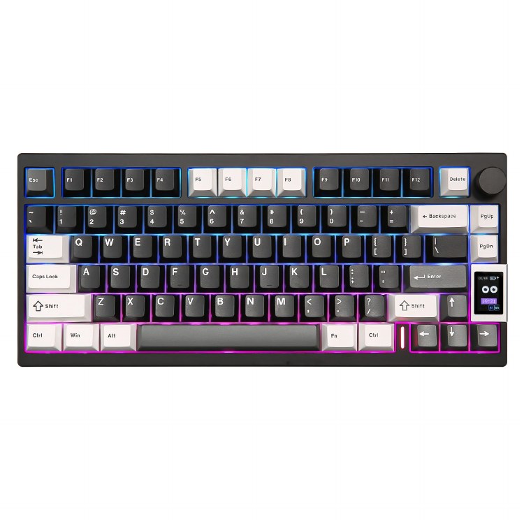 YUNZII AL80 - Standard Profile, Wired and Wireless, Hot-Swappable, Gateron Zero Linear Switch, Black - KBYZAL80BKGZ