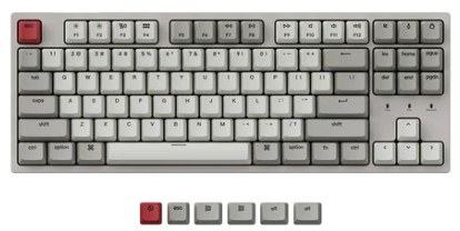 Keychron C1 USB Wired Keyboard Hot-Swappable Gateron Retro Colour TKL Mechanical Keyboard (Brown Switch)