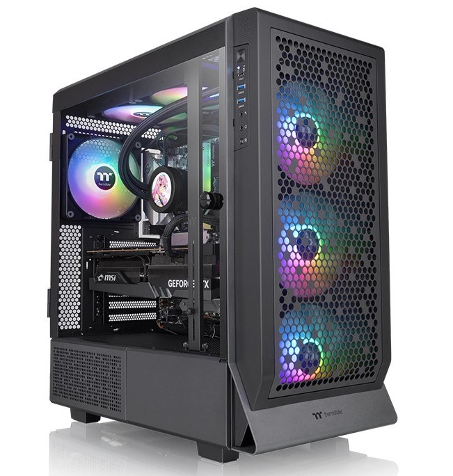Thermaltake Ceres 500 Tempered Glass ARGB Case - Mid-Tower, Black