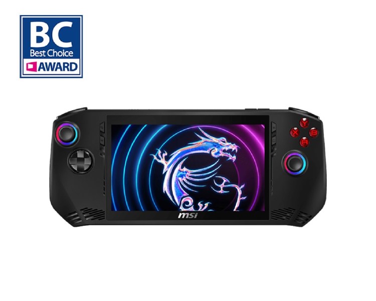 MSI CLAW A1M-055AU Hand Held Gaming PC - Intel Core Ultra 7 155H, 16GB LPDDR5, 512GB Gen4 NVMe SSD, 7" FHD 120Hz Touch, Windows 11 Home