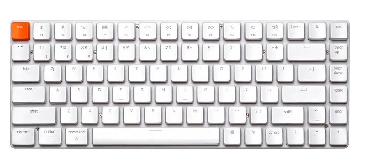 Keychron K3 White Low-Profile Bluetooth Keyboard RGB Backlit Wireless/Wired Optical Hot-Swappable 84 Keys Ultra Slim Keyboard for Mac, Windows (Blue Switch)