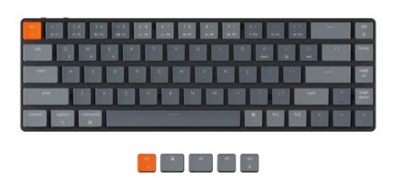 Keychron K7 Bluetooth Keyboard 68 Key Low Profile Hot-Swappable Optical Switch RGB Backlit Wireless Keyboard (Blue Switch)