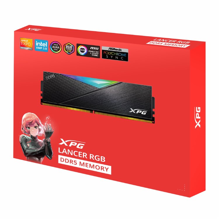 ADATA XPG LANCER 32GB (2*16GB) RGB DDR5 7200MHz BLACK - AX5U7200C3416G-DCLARBK