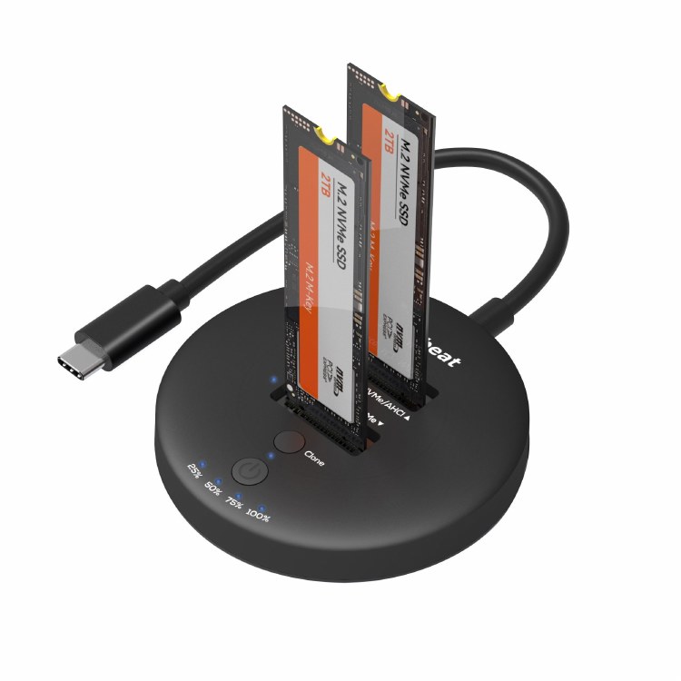mbeat H3 USB 3.2 Gen2x2 20Gb/s Dual M.2 NVMe SSD Dock w/ Clone Duplicator