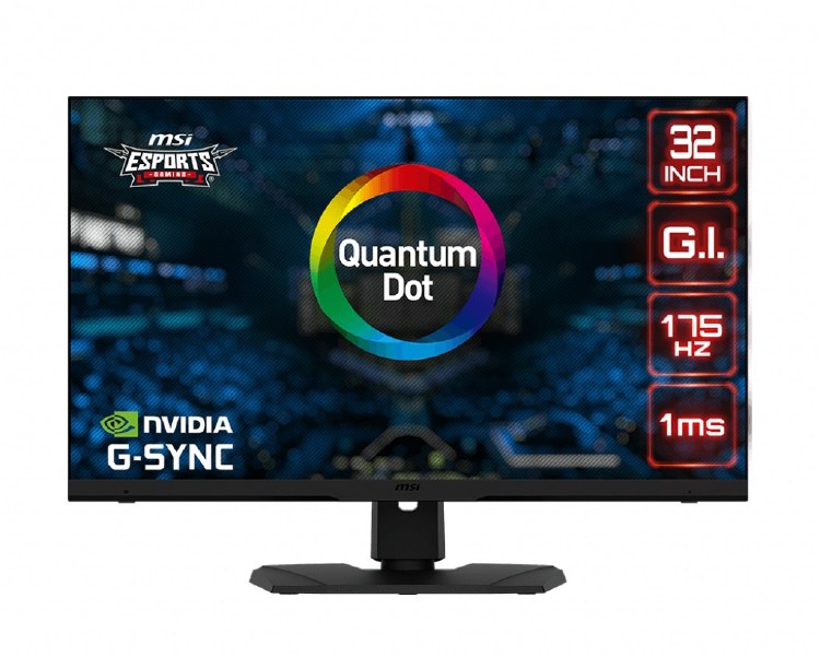 MSI Optix MPG321QRF QD - 32" Rapid IPS, 2560 x 1440 WQHD, 175Hz, 1ms, G-Sync Compatible/Quantum Dot