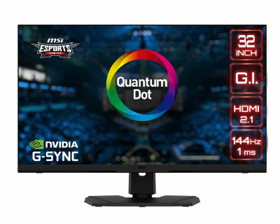 MSI Optix MPG321UR-QD -32" IPS, 3840 x 2160 UHD, 144Hz, 1ms, G-Sync Compatible/Quantum Dot