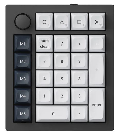 Keychron Q0 Max QMK Custom Hot-Swapppable Mechanical Full Assembled Knob version Number Pad (Black) (Jupiter Brown Switch) (Q0M-M3)
