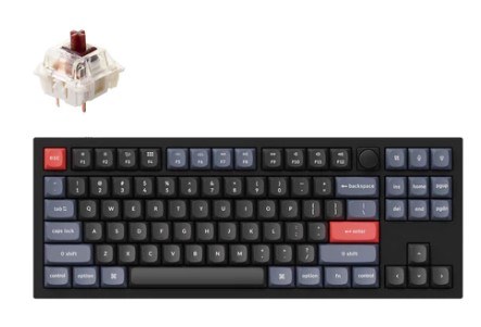 Keychron Q3 QMK Custom Hot-Swappable Full Assembled Mechanical Keyboard Knob Version (Black) (Brown Switch) (Q3-M3)