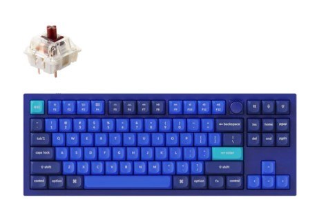 Keychron Q3 QMK Custom Hot-Swappable Full Assembled Mechanical Keyboard Knob Version (Blue) (Brown Switch) (Q3-O3)
