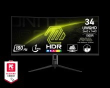 EX DIPSLAY:  MAG 342CQR E2 34" MSI LCD CURVED PANEL, 180Hz, UWQHD, 2*HDMI, DP