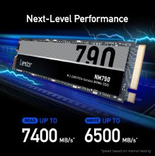 Lexar LNM790X008T-RNNNG Internal SSD 8TB M.2 2280 PCIe Gen 4x4 NVMe SSD up to 7400MB/s read, 6500MB/s write