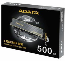 ADATA LEGEND 860 500GB - PCIe Gen4 x4 M.2 NVMe SSD - SLEG-860-500GCS