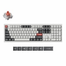 Keychron K10 Ultra 8K - Standard Profile, Wired and Wireless, Hot-Swappable, Keychron Apex Silent Red, White - KBKCK10UP6