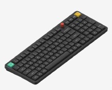 NuPhy Air100 V3 Wireless Low-Profile Mechanical Keyboard (Nebula Dark) (Red Nano Switch)