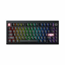 Fantech MAXFIT8 - Standard Profile, Wired and Wireless, Hot-Swappable, White Soft Linear Switch, Black - KBFTMK921BKWH