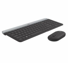 Logitech MK470 Slim Wireless Keyboard Mouse Combo Nano Receiver 1 Yr Warranty - Black