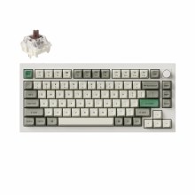 Keychron Q1 MAX - Standard Profile, Wired and Wireless, Hot-Swappable, Gateron Jupiter Brown Switch, Shell White - KBKCQ1MP3