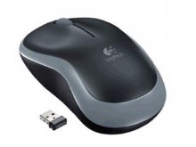 Logitech M185 GREY WIRELESS MOUSE - 12-month Battery Life. Plug & play wireless. Hybrid, sculpted shape. Nano receiver with Nano storage. 3-year limited hardware warranty