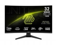 MSI MAG 321CQF E18 - 31.5" Rapid VA, 2560 x 1440 WQHD, 180Hz, 0.5ms, AMD FreeSync