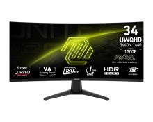 EX-DISPLAY: MSI MAG 346CQ - 34" VA, 3440 x 1440 UWQHD, 180Hz, 1ms, AMD FreeSync Premium