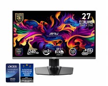 MSI MPG 272URX QD-OLED - 26.5" QD-OLED, 3840 x 2160 UHD, 240Hz, 0.03ms, G-Sync Compatible