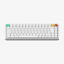 NuPhy Air75 V3 - Low Profile, Wired and Wireless, Hot-Swappable, Red Nano Switch, ANSI US English Layout, Nova White - KBNPAIR75V3WHRD