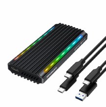 Simplecom SE525 NVMe / SATA M.2 SSD USB-C Enclosure with RGB Light USB 3.2 Gen 2 10Gbps