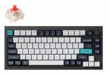 Keychron Q1 MAX QMK 75% Wireless Custom Hot-Swappable Mechanical Keyboard Gateron Jupiter Red with Knob (Black)