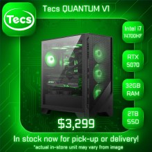 TECS QUANTUM V1 GAMING PC - Intel i7 14700KF - RTX 5070 12GB - B760 MB - 32GB DDR5 6000MHz RAM - 2TB NVMe Gen4 SSD - 850W Gold PSU - MSI Forge 320R Case - Windows 11 Home TECS QUANTUM V1 GAMING PC - Intel i7 14700KF - RTX 5070 12GB - B760 MB - 32GB DDR5 6000MHz RAM - 2TB NVMe Gen4 SSD - 850W Gold PSU - MSI Forge 320R Case - Windows 11 Home