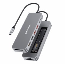 mbeat Elite 9-in-1 USB-C Multiport Hub w/ Built-in M.2 NVMe SSD Enclosure