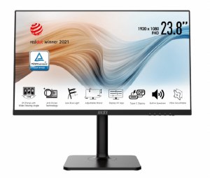 MSI Modern MD241P Black 24" FHD, 75HZ IPS, USB-C, Speakers, 5m, Frameless, Adjustable Stand, 3Y MSI Modern MD241P Black 24" FHD, 75HZ IPS, USB-C, Speakers, 5m, Frameless, Adjustable Stand, 3Y