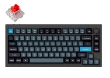 Keychron Q1 Pro QMK 75% Wireless Custom Hot-Swappable Mechanical Keyboard K Pro Red Switch with Knob (Black) (Q1P-M1)