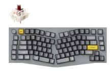 Keychron Q10 Alice Layout 75% QMK Custom Hot-Swap Gateron Full Assembled Mechanical Keyboard Knob Version (Grey) (Brown Switch) (Q10-N3)