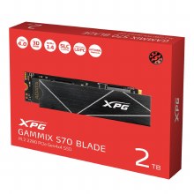 2TB ADATA GAMMIX S70 BLADE PCIe GEN 4x4 M.2 2280 read/write speeds up to 7400/6400 - AGAMMIXS70-1T-C 2TB ADATA GAMMIX S70 BLADE PCIe GEN 4x4 M.2 2280 read/write speeds up to 7400/6400 - AGAMMIXS70-1T-C