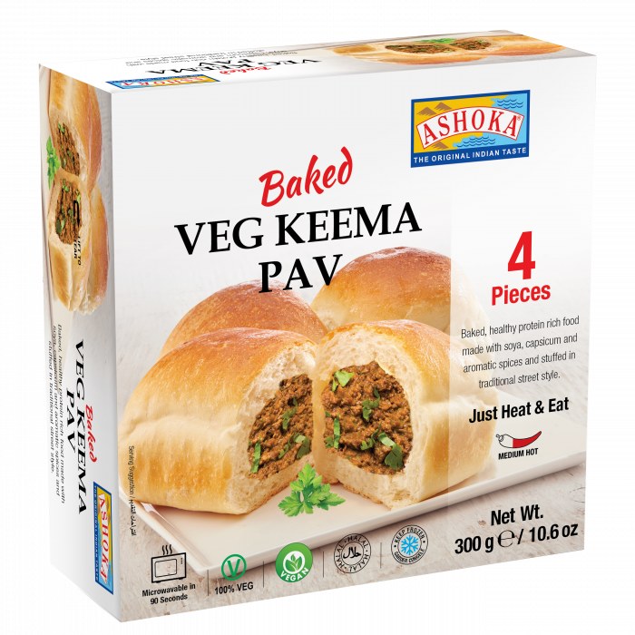 Ashoka Baked Vegetable Kheema Pav (4ct) 300gm