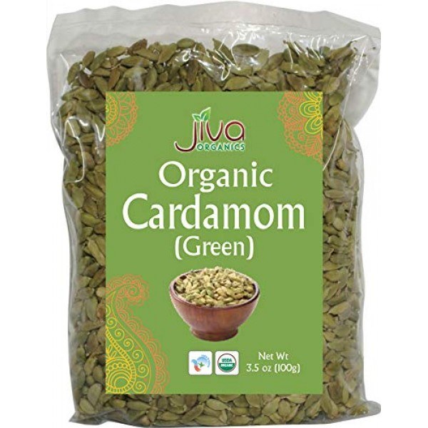 Jiva Organic Whole Cardamom Green 3.5oz