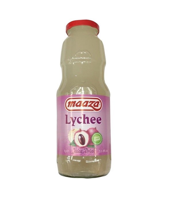 Maaza Lychee Drink Glass Bottle 1ltr