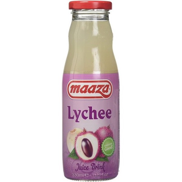 Maaza Lychee Drink Glass Bottle 330ml