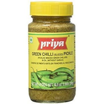 Priya Green Chilli Pickle Without Garlic 300gm