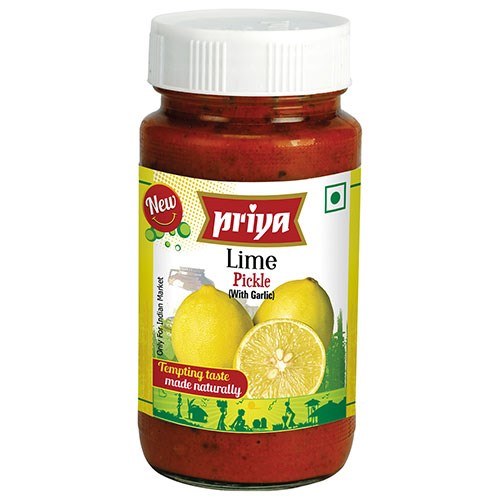 Priya Lime Pickle With Garlic 300gm