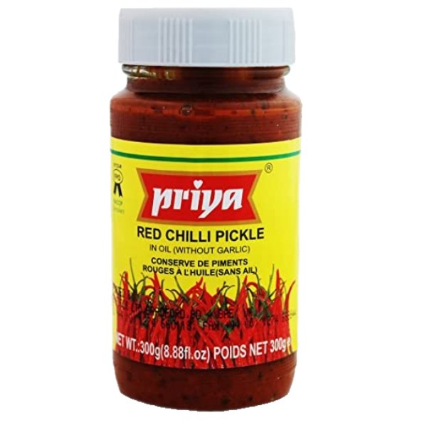 Priya Red Chilli Pickle With Garlic 300gm