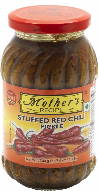 Mother's Stuffed Red Chilli Pickle 500gm