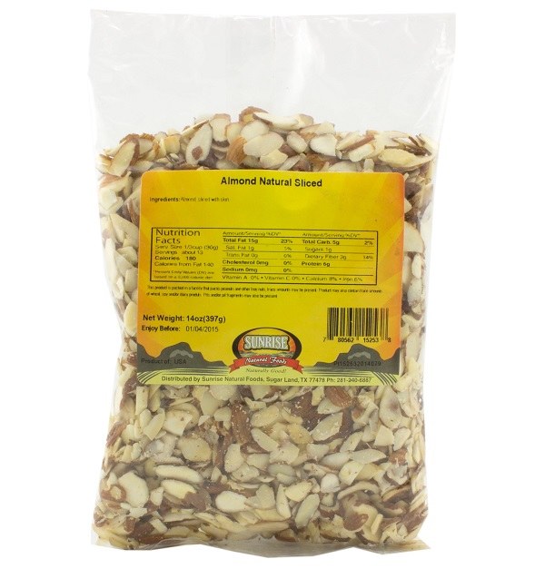 Sunrise Almond Natural Slices 200gm