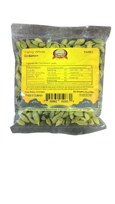 Sunrise Cardamom Whole 3.5oz