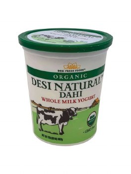 Desi Yogurt Organic Whole Milk 2lb